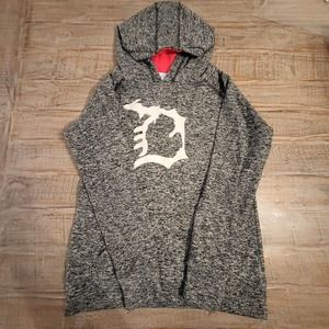 Michigan Detroit D Womans Medium Gray Hoodie Livnfresh Sweatshirt Pullover